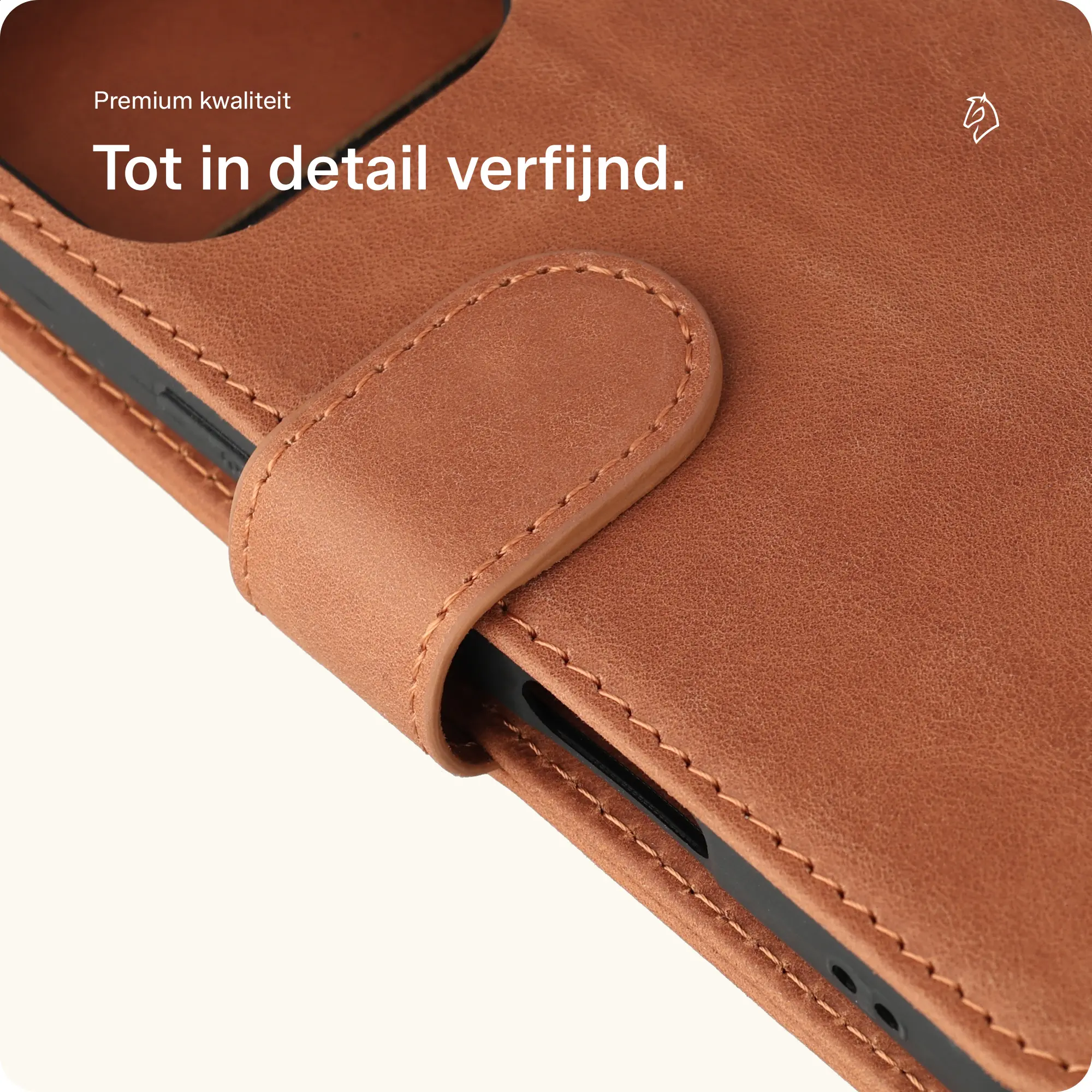 Rosso Deluxe Samsung Galaxy Z Fold 8 Hoesje Echt Leer Book Case bruin afbeelding 7