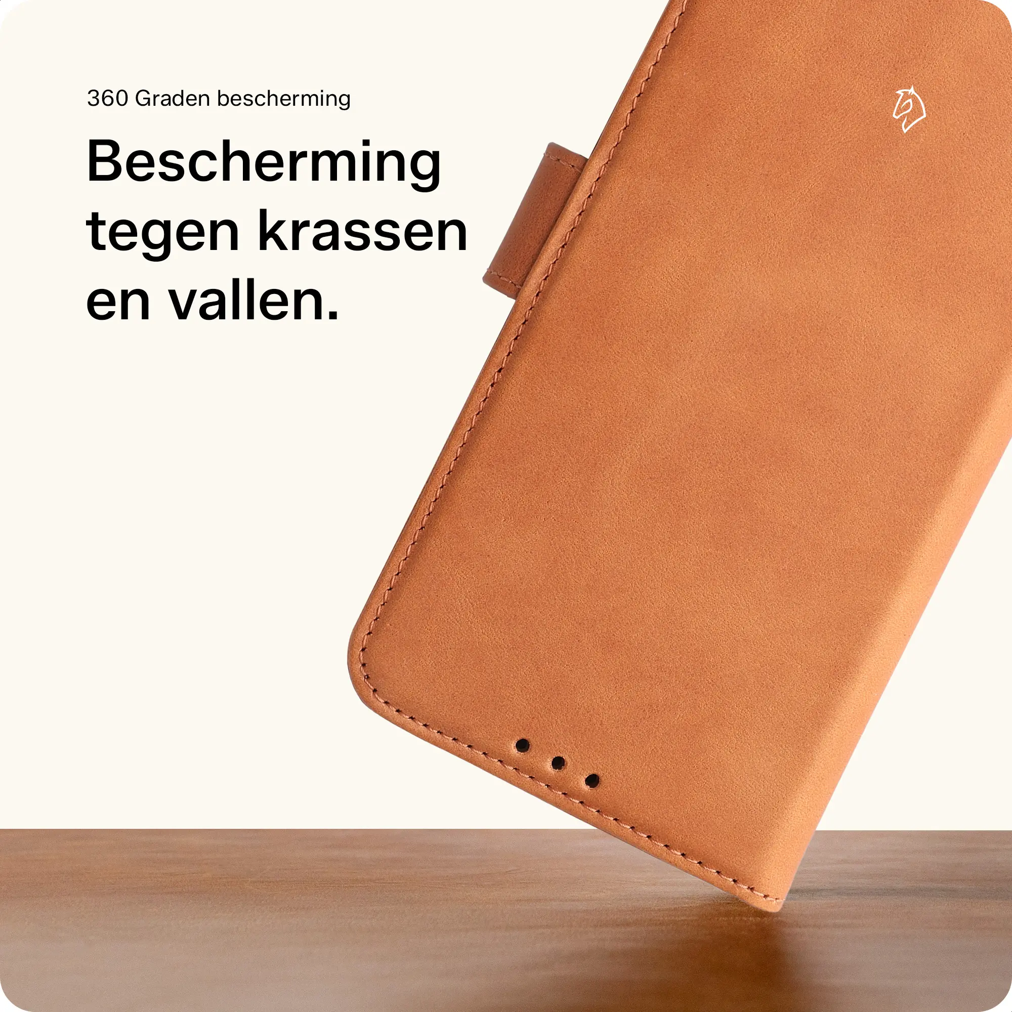 Rosso Deluxe Samsung Galaxy Z Fold 8 Hoesje Echt Leer Book Case bruin afbeelding 4