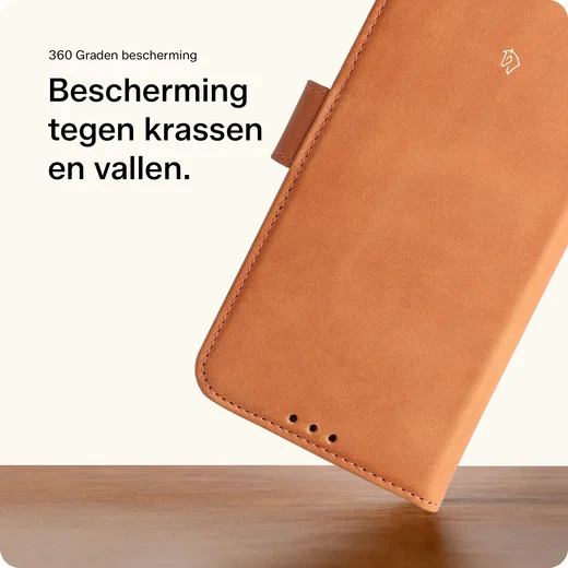 Rosso Deluxe Samsung Galaxy Z Fold 8 Hoesje Echt Leer Book Case bruin afbeelding 4