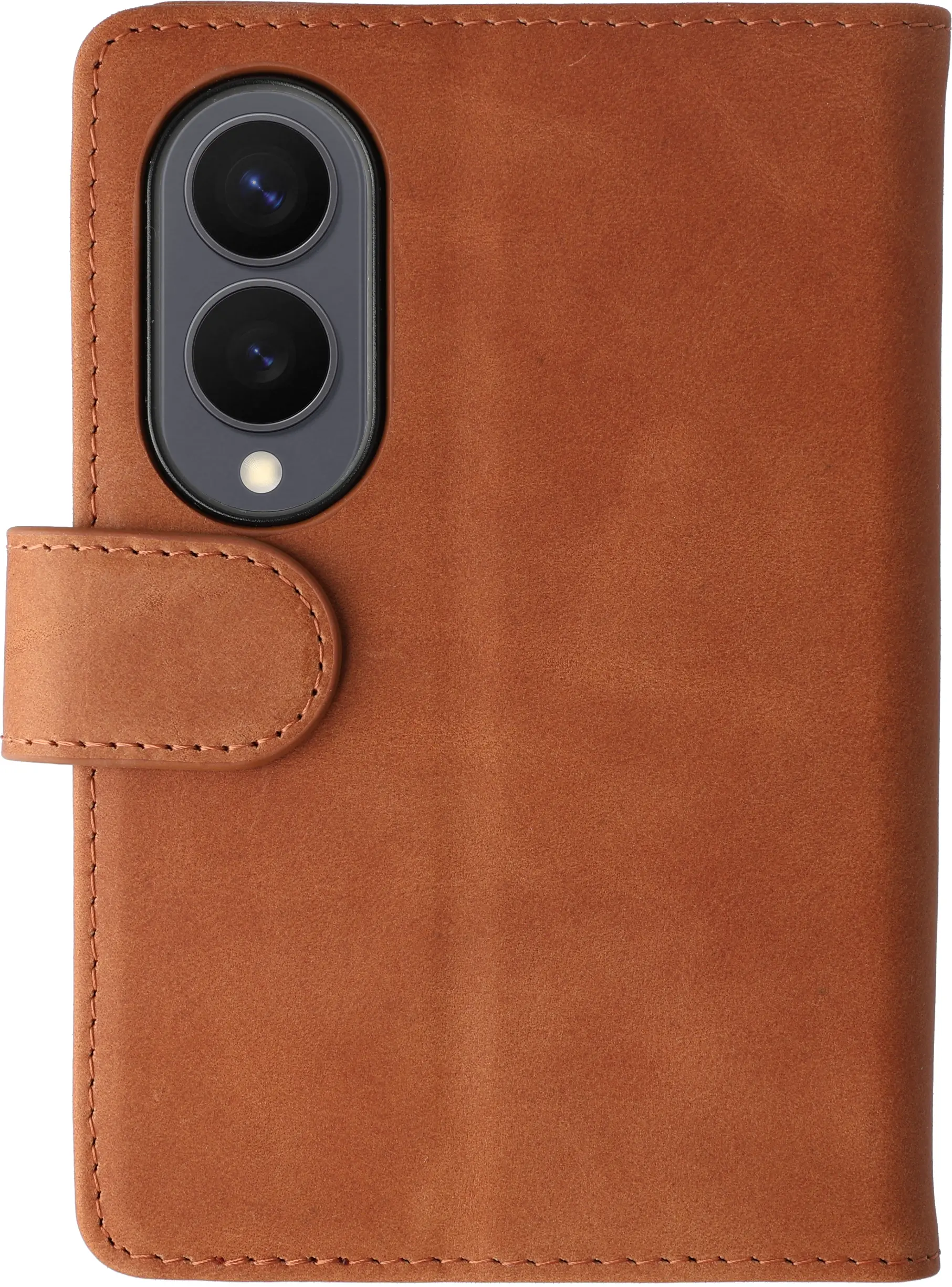 Rosso Deluxe Samsung Galaxy Z Fold 8 Hoesje Echt Leer Book Case bruin afbeelding 2