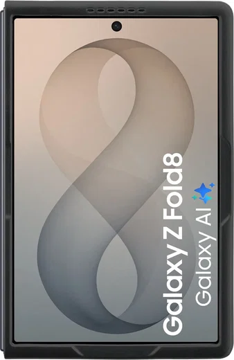 Rosso Deluxe Samsung Galaxy Z Fold 8 Hoesje Echt Leer Book Case bruin afbeelding 12