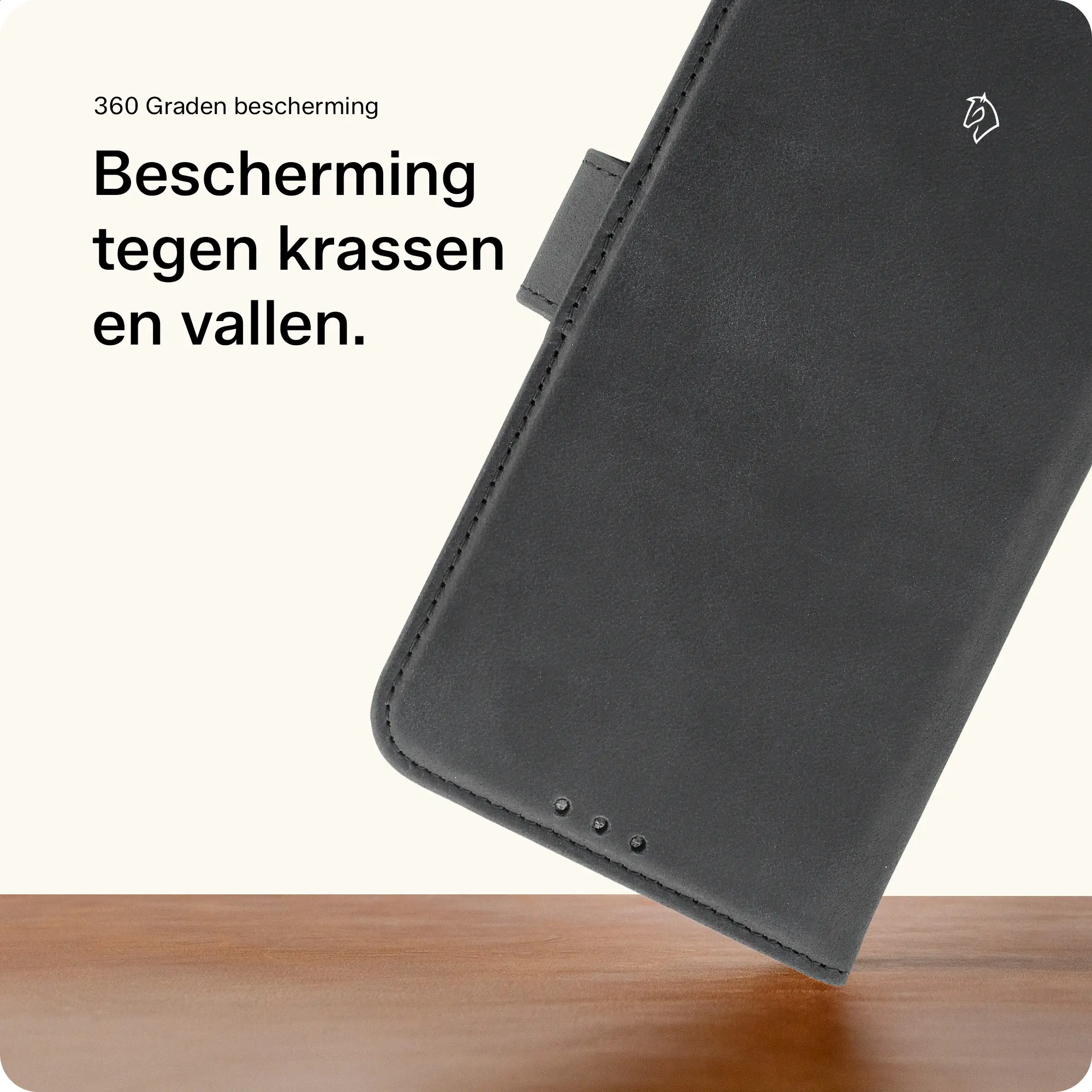 Rosso Deluxe Samsung Galaxy Z Fold 8 Hoesje Echt Leer Book Case Zwart afbeelding 10