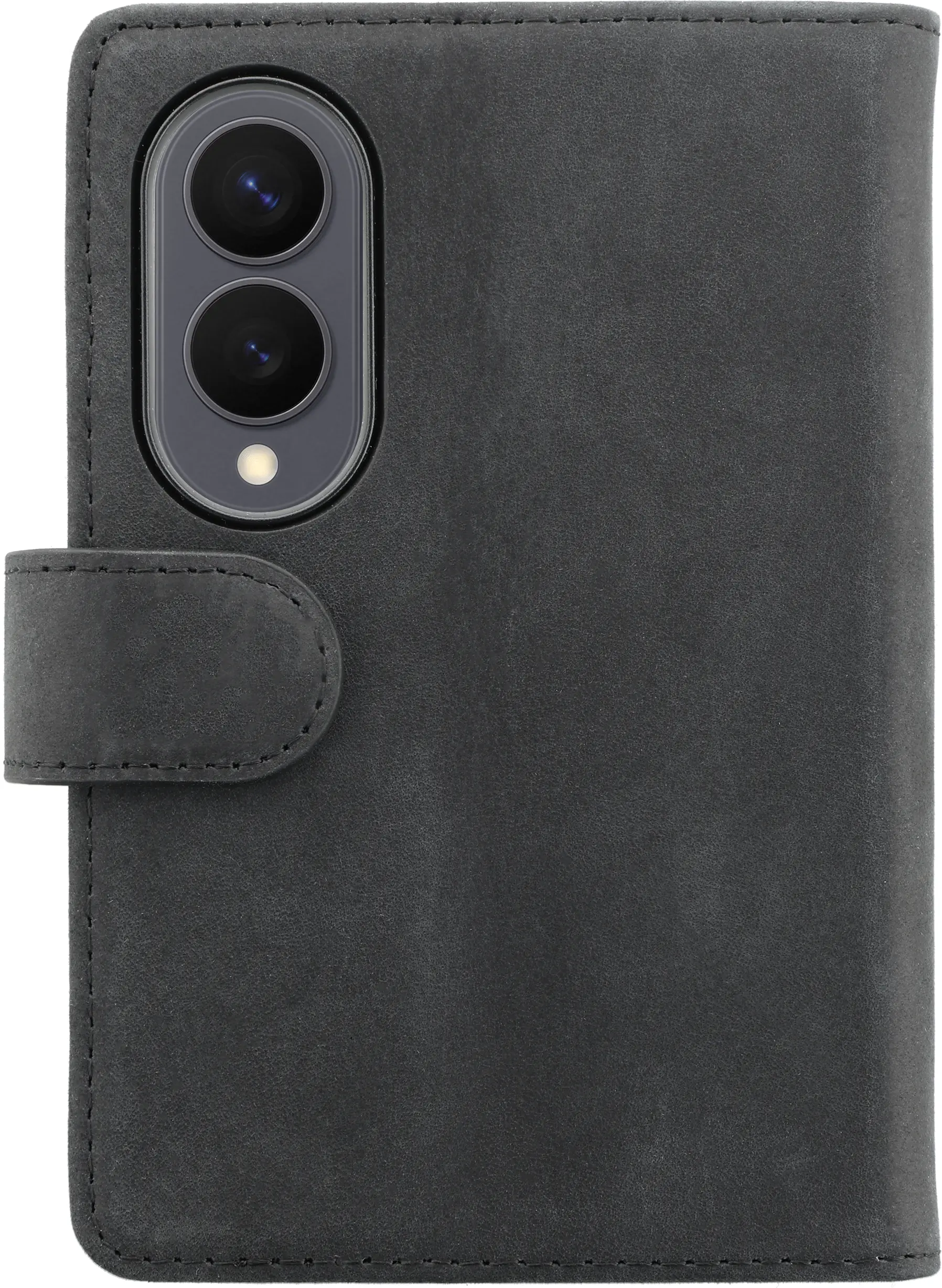 Rosso Deluxe Samsung Galaxy Z Fold 8 Hoesje Echt Leer Book Case Zwart afbeelding 2