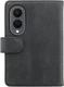 Rosso Deluxe Samsung Galaxy Z Fold 8 Hoesje Echt Leer Book Case Zwart afbeelding 2