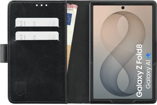 Rosso Element Samsung Galaxy Z Fold 8 Hoesje Book Case Wallet Zwart afbeelding 1
