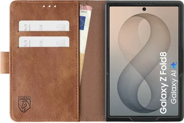 Rosso Element Samsung Galaxy Z Fold 8 Hoesje Book Case Wallet Bruin