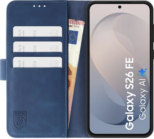 Rosso Element Samsung Galaxy S26 FE Hoesje Book Case Wallet Blauw afbeelding 14