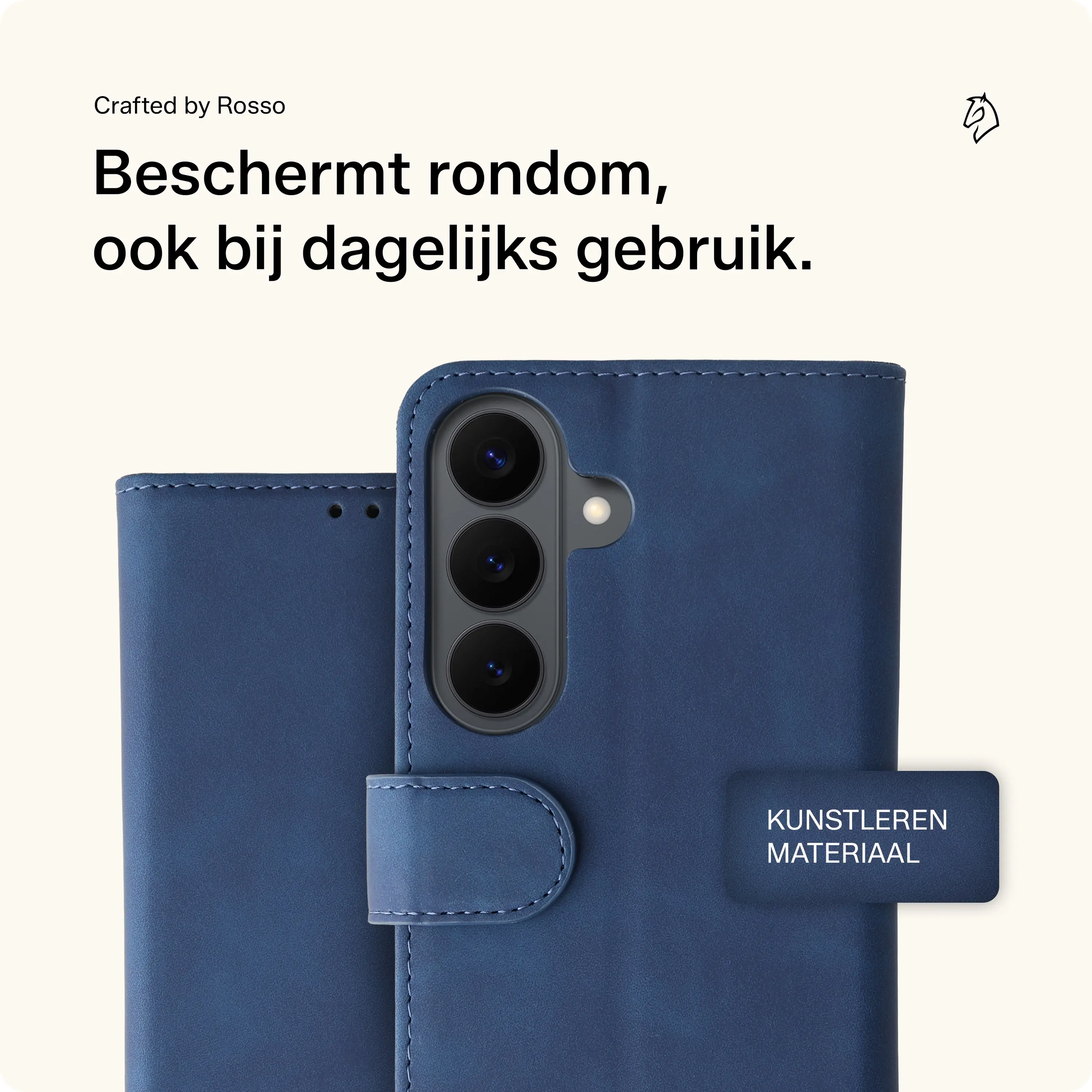 Rosso Element Samsung Galaxy S26 FE Hoesje Book Case Wallet Blauw afbeelding 3