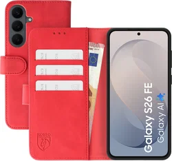 Rosso Element Samsung Galaxy S26 FE Hoesje Book Case Wallet Rood afbeelding