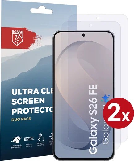 Rosso Samsung Galaxy S26 FE Screen Protector Case Friendly Folie Duo Pack afbeelding 1