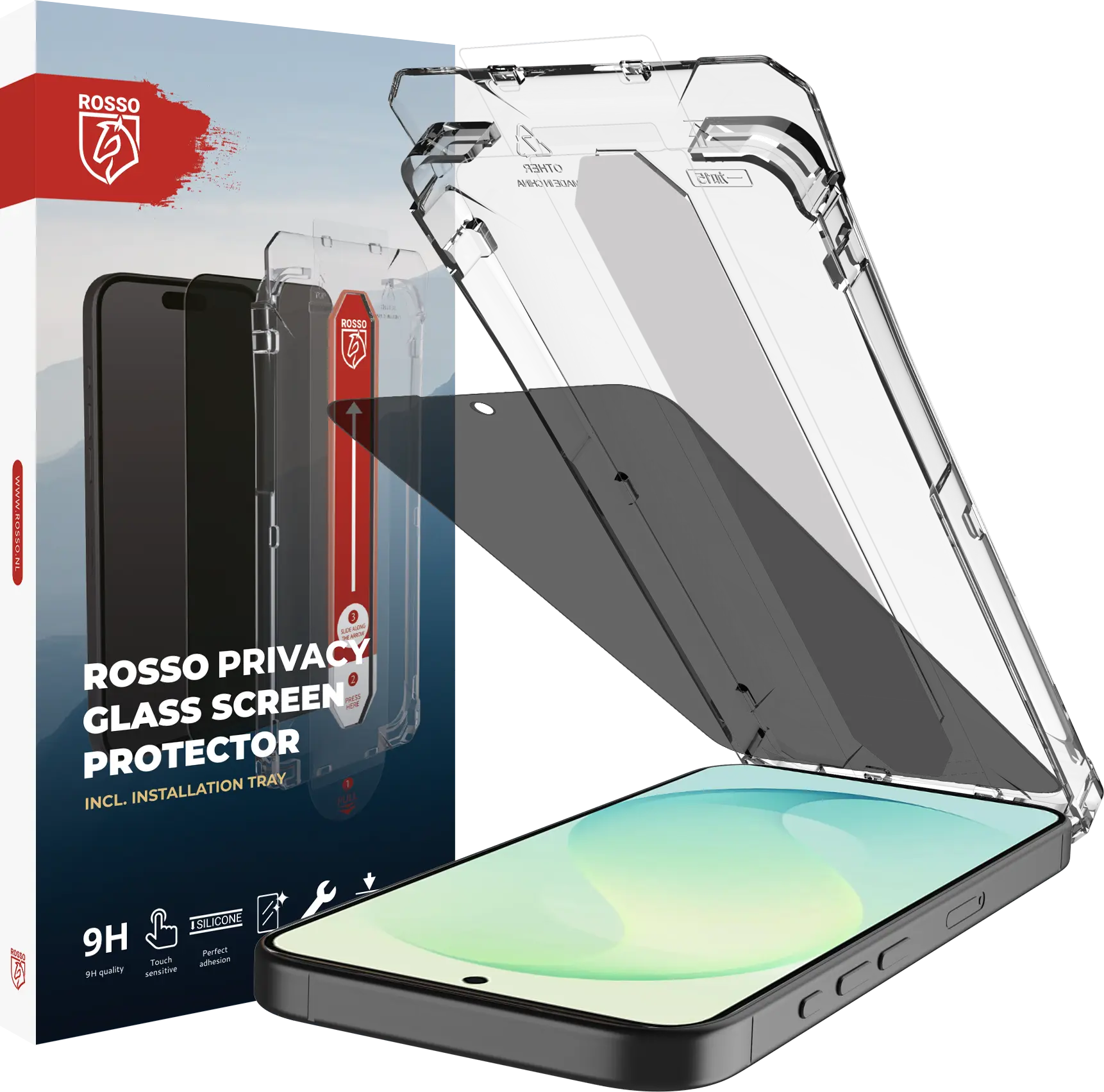 Rosso Samsung Galaxy S26 FE Privacy Glass met Installatietray Dust Removal afbeelding 8