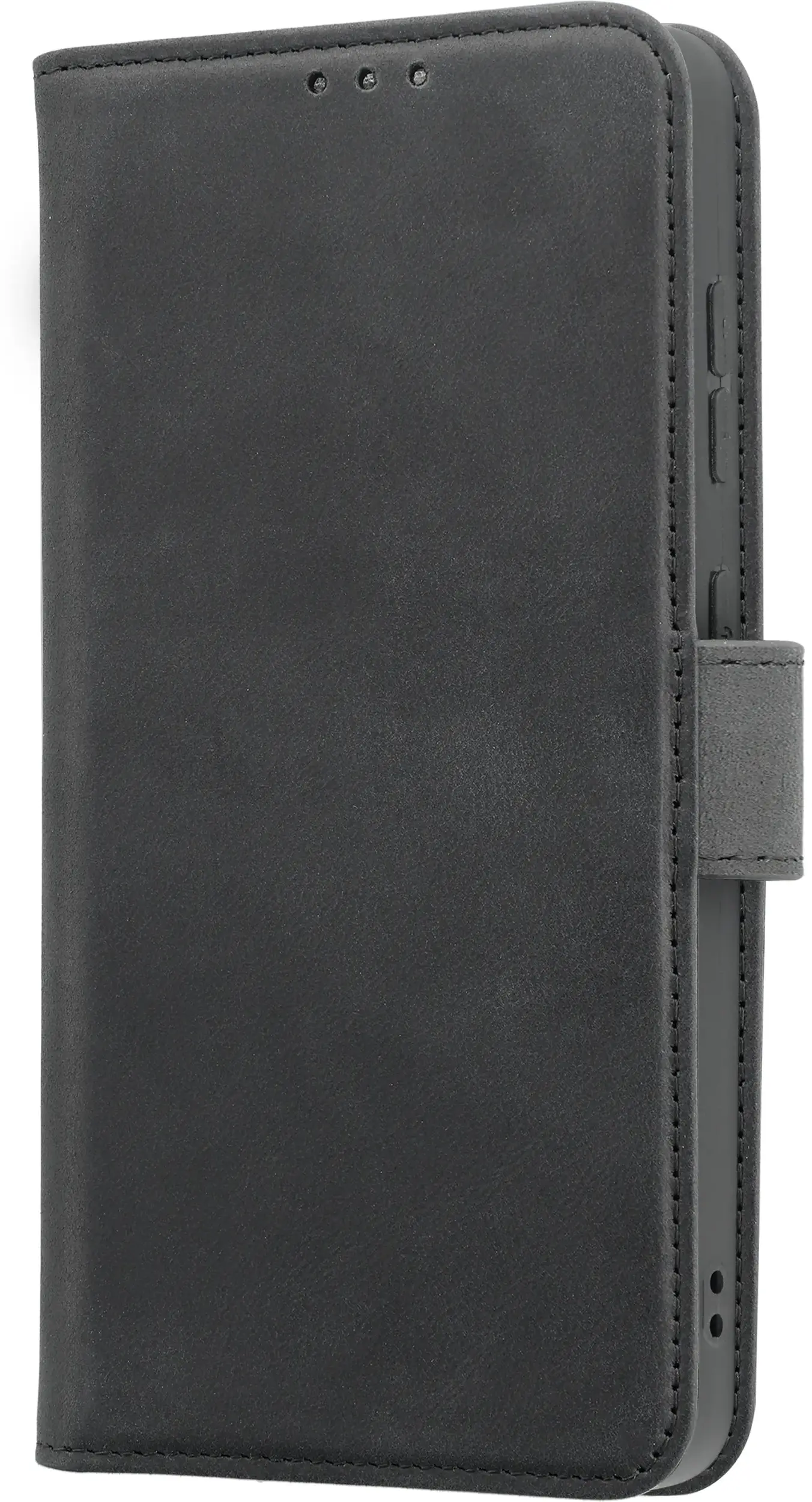 Rosso Deluxe Apple iPhone 18 Pro Hoesje Echt Leer Book Case Zwart afbeelding 11