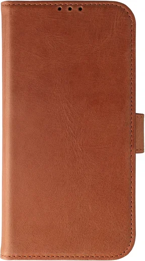 Rosso Deluxe Apple iPhone 18 Pro Hoesje Echt Leer Book Case Bruin afbeelding 11