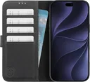 Rosso Deluxe Apple iPhone 18 Pro Max Hoesje Echt Leer Book Case Zwart