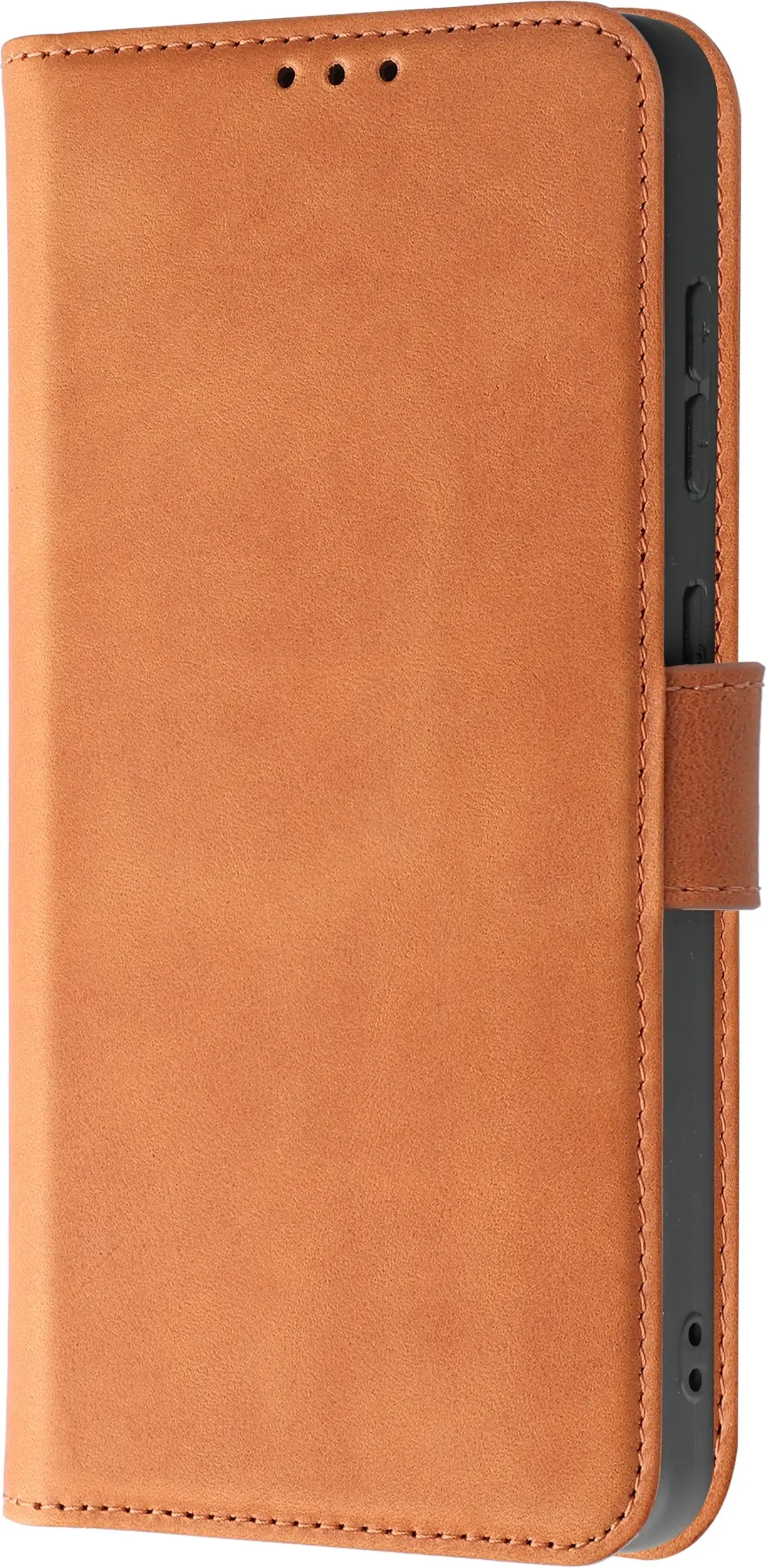 Rosso Deluxe Apple iPhone 18 Pro Max Hoesje Echt Leer Book Case Bruin afbeelding 11