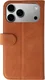 Rosso Deluxe Apple iPhone 18 Pro Max Hoesje Echt Leer Book Case Bruin afbeelding 2