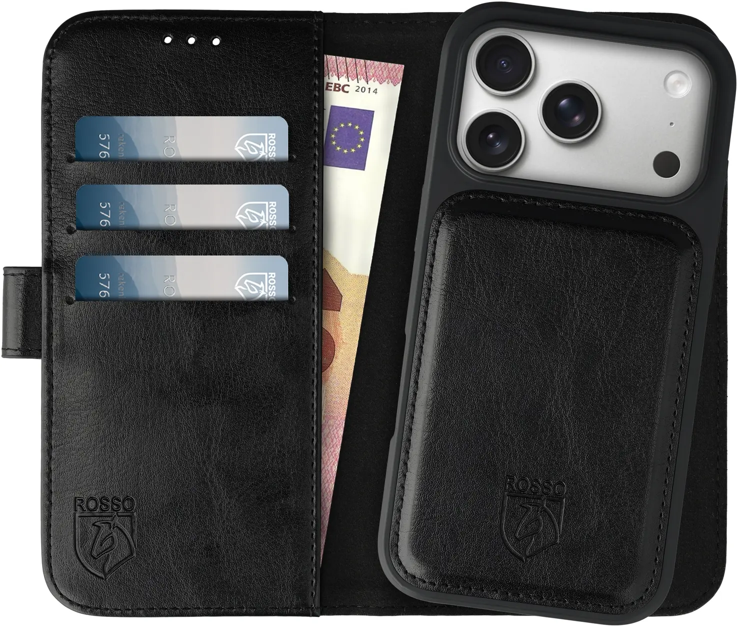Rosso Element Uitneembaar 2-in-1 Apple iPhone 18 Pro Hoesje Zwart afbeelding 1