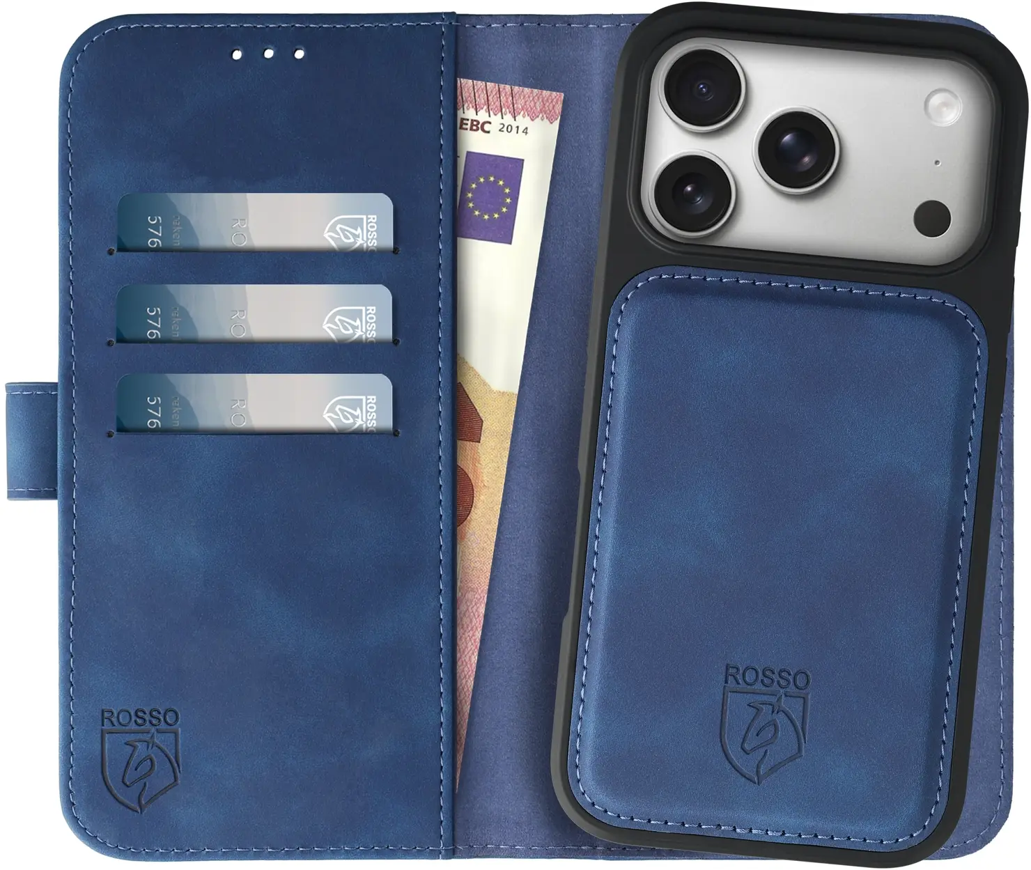 Rosso Element Uitneembaar 2-in-1 Apple iPhone 18 Pro Hoesje Blauw afbeelding 1