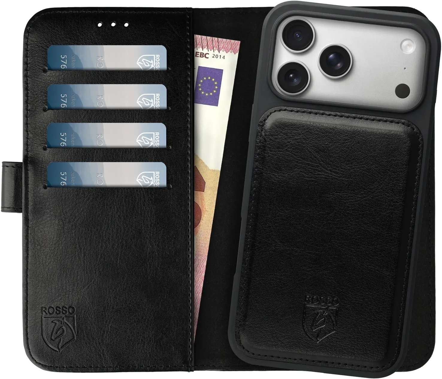 Rosso Element Uitneembaar 2-in-1 Apple iPhone 18 Pro Max Hoesje Zwart afbeelding 1