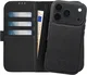 Rosso Elite iPhone 18 Pro Hoesje met MagSafe Book Case Echt Leer Zwart