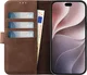 Rosso Elite iPhone 18 Pro Hoesje met MagSafe Book Case Echt Leer Bruin afbeelding 10