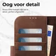 Rosso Elite iPhone 18 Pro Hoesje met MagSafe Book Case Echt Leer Bruin afbeelding 4