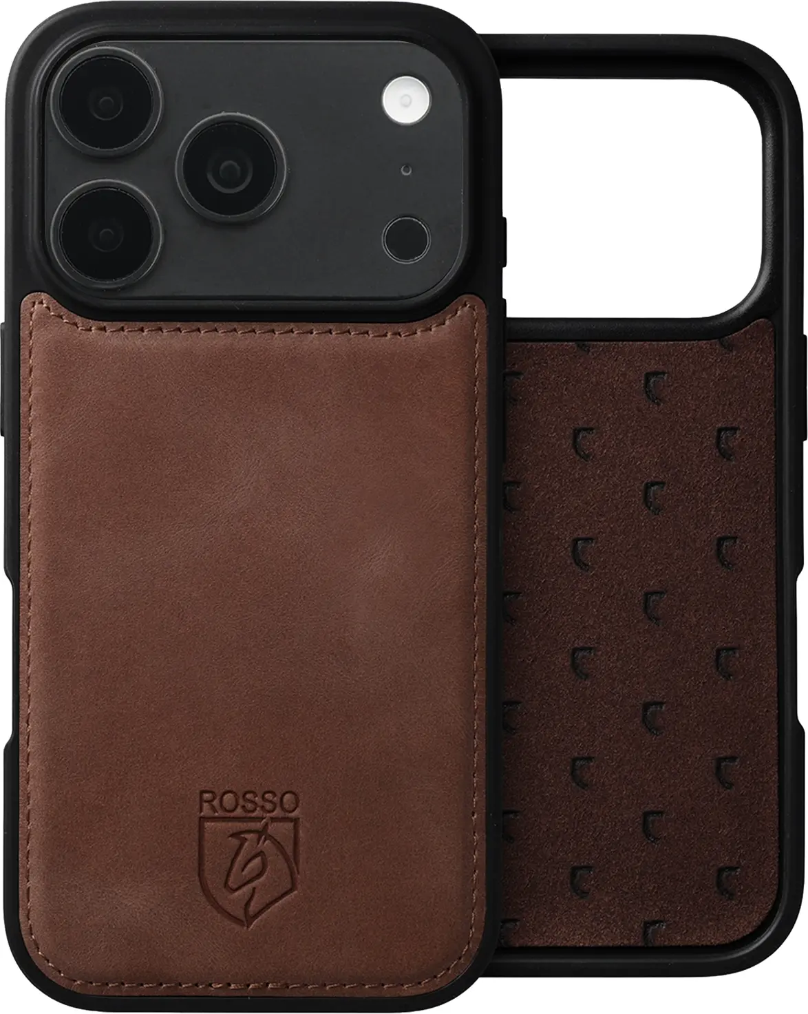 Rosso Elite iPhone 18 Pro Hoesje met MagSafe Book Case Echt Leer Bruin afbeelding 9