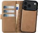 Rosso Elite iPhone 18 Pro Hoesje met MagSafe Book Case Echt Leer Licht bruin