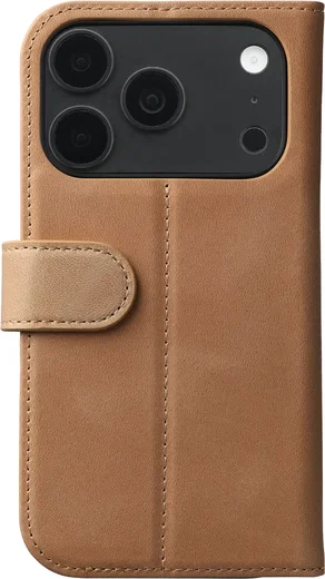 Rosso Elite iPhone 18 Pro Hoesje met MagSafe Book Case Echt Leer Licht bruin afbeelding 8