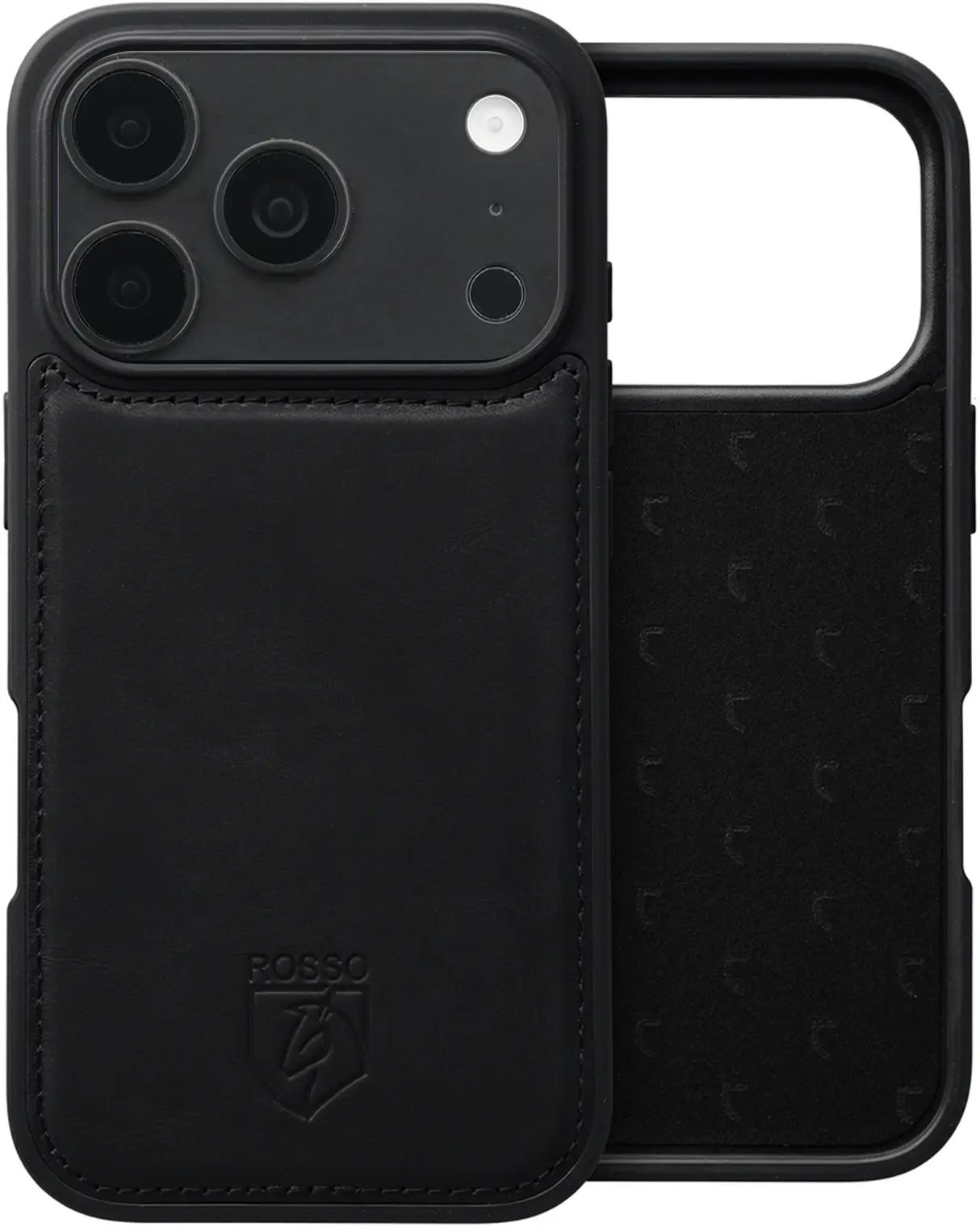 Rosso Elite iPhone 18 Pro Max Hoesje met MagSafe Book Case Echt Leer Zwart afbeelding 6