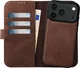 Rosso Elite iPhone 18 Pro Max Hoesje met MagSafe Book Case Echt Leer Bruin
