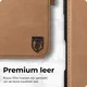 Rosso Elite iPhone 18 Pro Max Hoesje met MagSafe Book Case Echt Leer Licht Bruin afbeelding 9