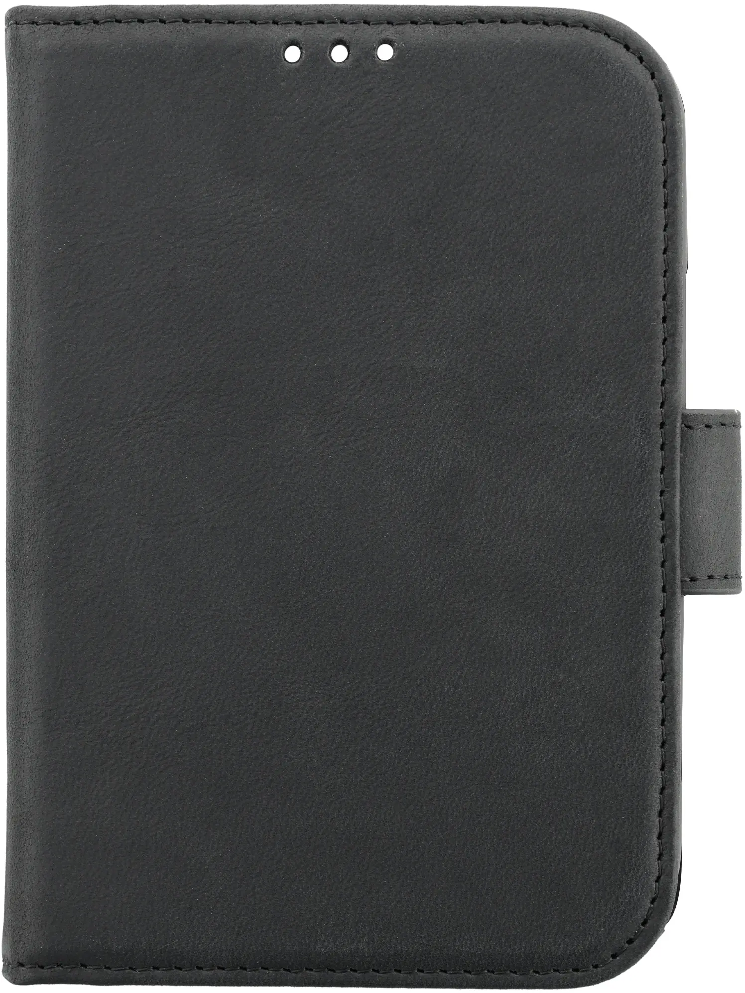 Rosso Deluxe Apple iPhone Duo Hoesje Echt Leer Book Case Zwart afbeelding 9