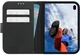 Rosso Deluxe Apple iPhone Duo Hoesje Echt Leer Book Case Zwart