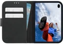 Rosso Deluxe Apple iPhone Duo Hoesje Echt Leer Book Case Zwart