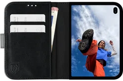 Rosso Element Apple iPhone Duo Hoesje Book Case Wallet Zwart afbeelding