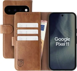 Rosso Element Google Pixel 11 Hoesje Book Case Wallet Bruin afbeelding
