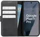Rosso Deluxe Google Pixel 11 Pro Hoesje Echt Leer Book Case Zwart afbeelding 1