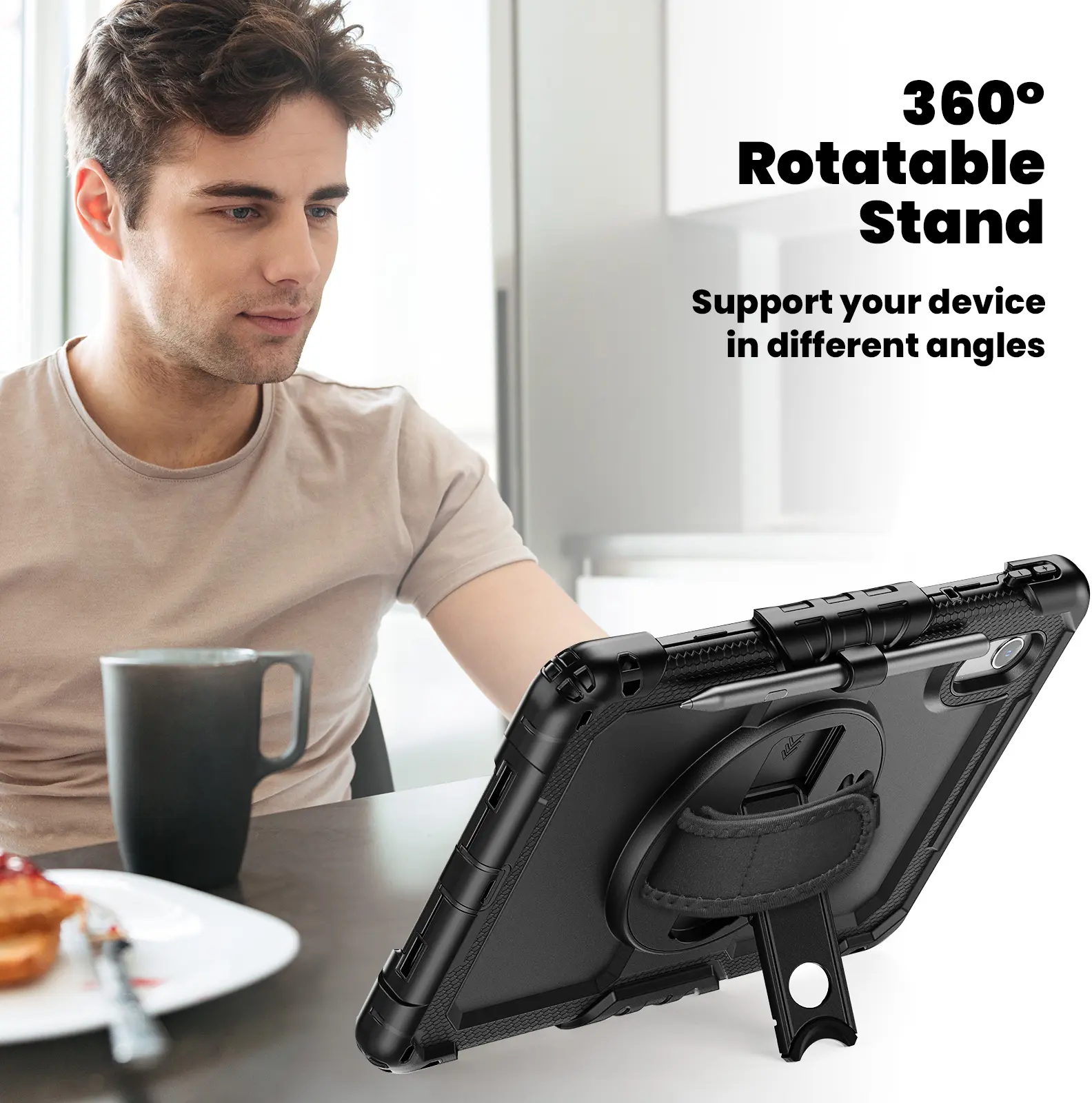 Lenovo Idea Tab / K11 Gen 2 Hoes met Screen Protector en Handriem Zwart afbeelding 8
