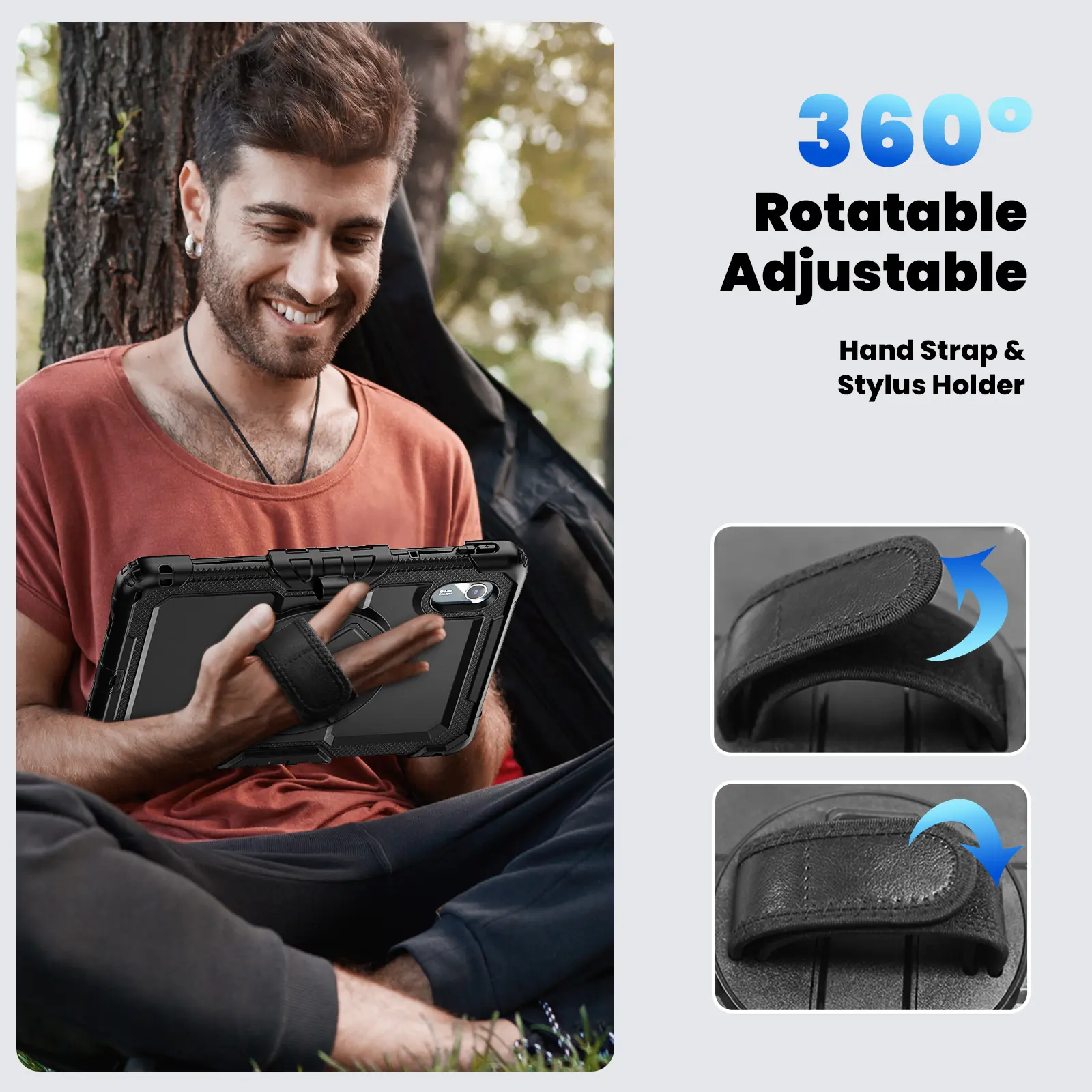 Lenovo Idea Tab / K11 Gen 2 Hoes met Screen Protector en Handriem Zwart afbeelding 10