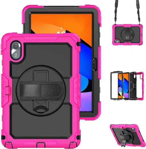 Lenovo Idea Tab / K11 Gen 2 Hoes met Screen Protector en Handriem Roze afbeelding 4