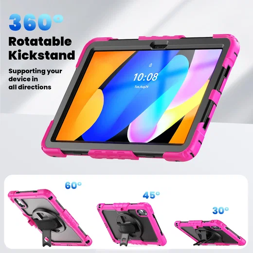 Lenovo Idea Tab / K11 Gen 2 Hoes met Screen Protector en Handriem Roze afbeelding 11