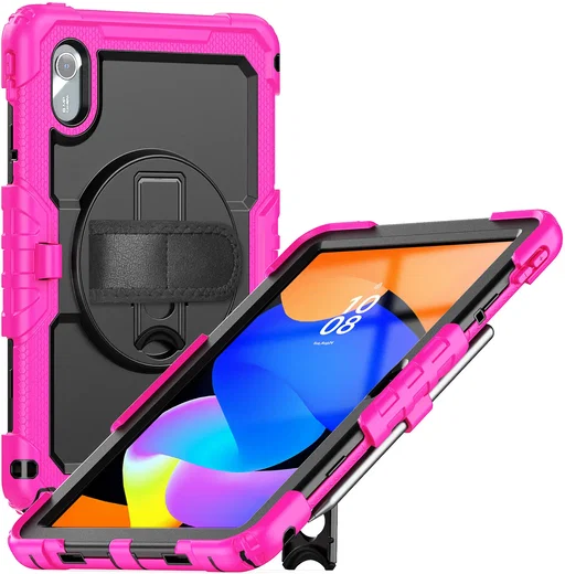 Lenovo Idea Tab / K11 Gen 2 Hoes met Screen Protector en Handriem Roze afbeelding 2