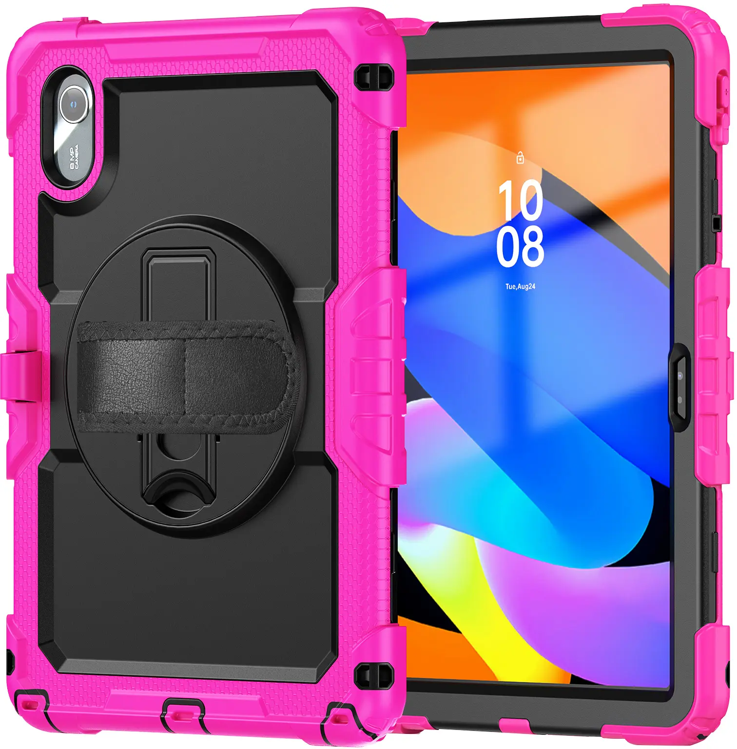 Lenovo Idea Tab / K11 Gen 2 Hoes met Screen Protector en Handriem Roze afbeelding 1