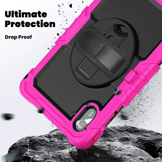 Lenovo Idea Tab / K11 Gen 2 Hoes met Screen Protector en Handriem Roze afbeelding 9