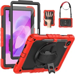 Lenovo Idea Tab / K11 Gen 2 Hoes met Screen Protector en Handriem Rood afbeelding