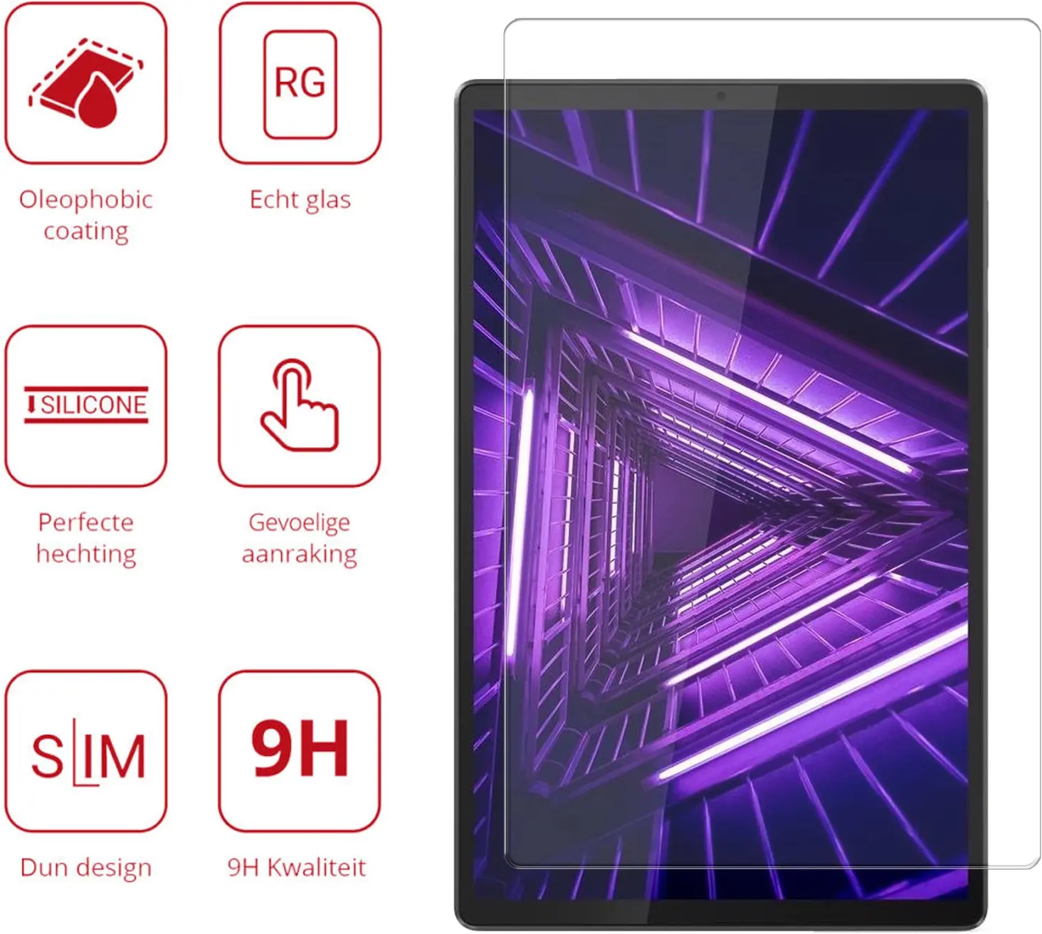 Rosso Lenovo Tab M10 Gen 4 9H Tempered Glass Screen Protector afbeelding 2