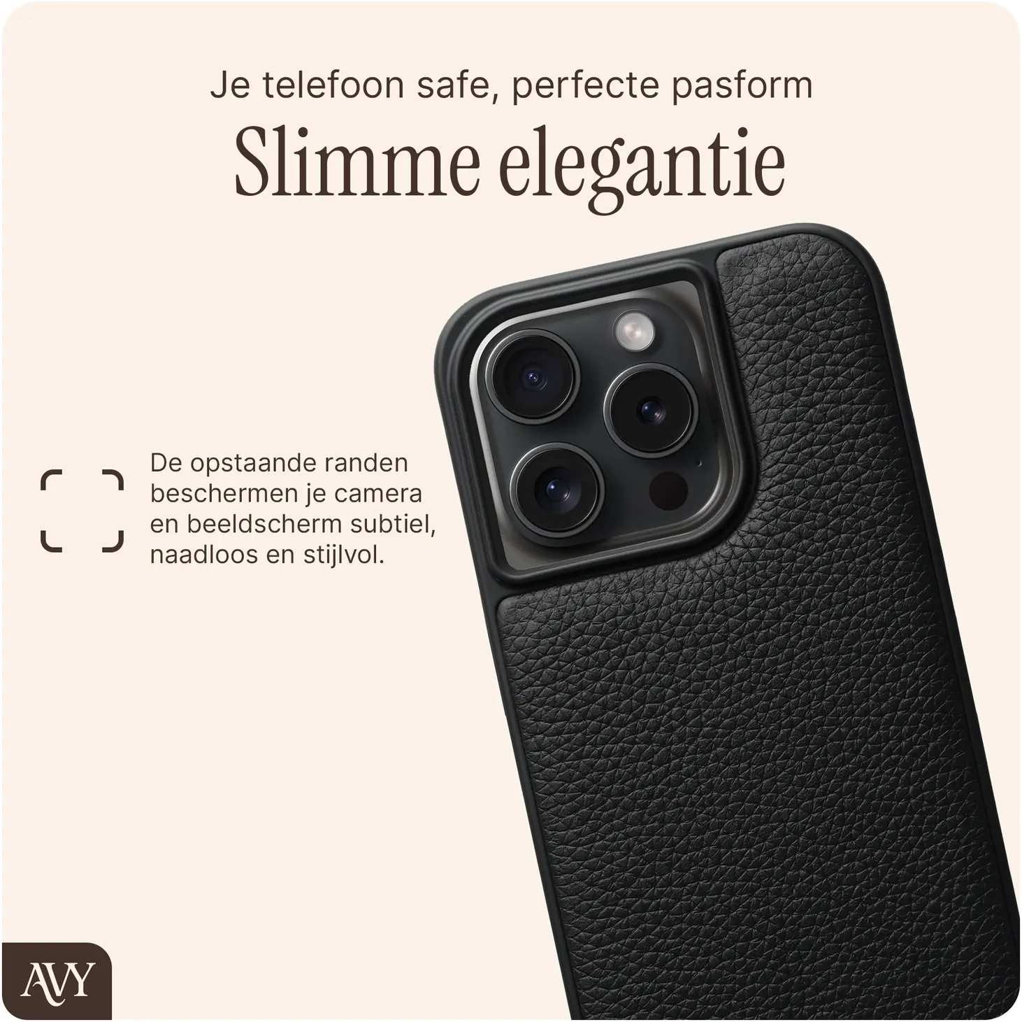 AVY Apple iPhone 15 Pro - Essential Kit - Zwart - Rosario Gold Set afbeelding 9