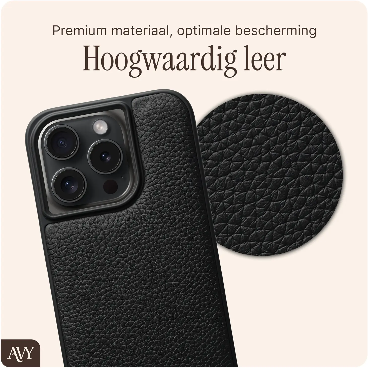 AVY Apple iPhone 15 Pro - Essential Kit - Zwart - Rosario Gold Set afbeelding 6