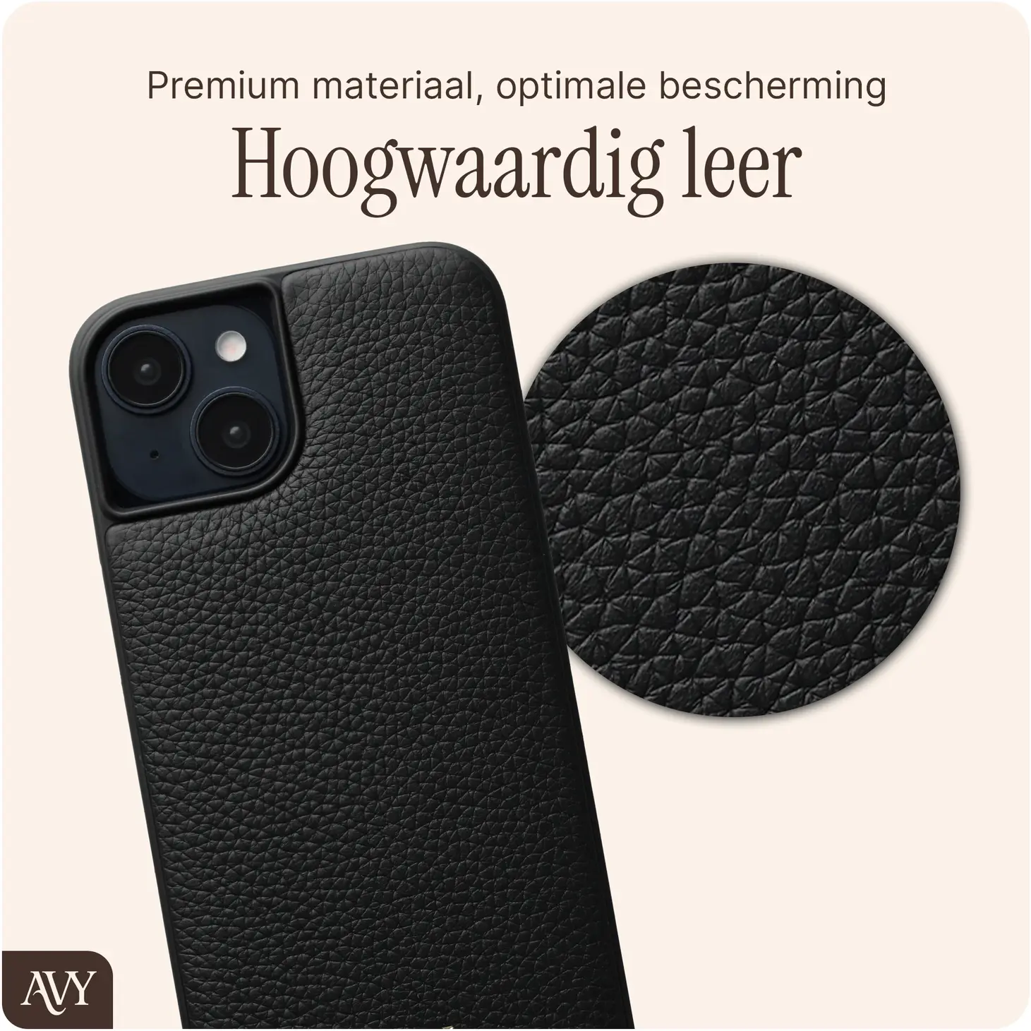 AVY Apple iPhone 14 / 13 - Essential Kit - Zwart - Rosario Gold Set afbeelding 5